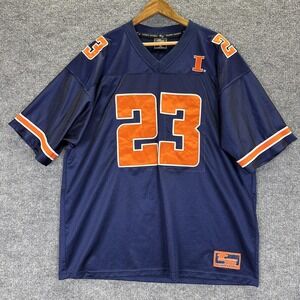 Vintage Illinois Fighting Illini Jersey Mens XL Blue NCAA Football Team Spirit